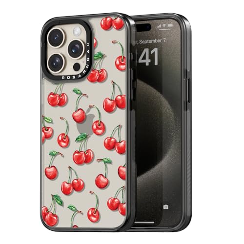 Coque iPhone 15 Pro Max cerise protège contre les chutes