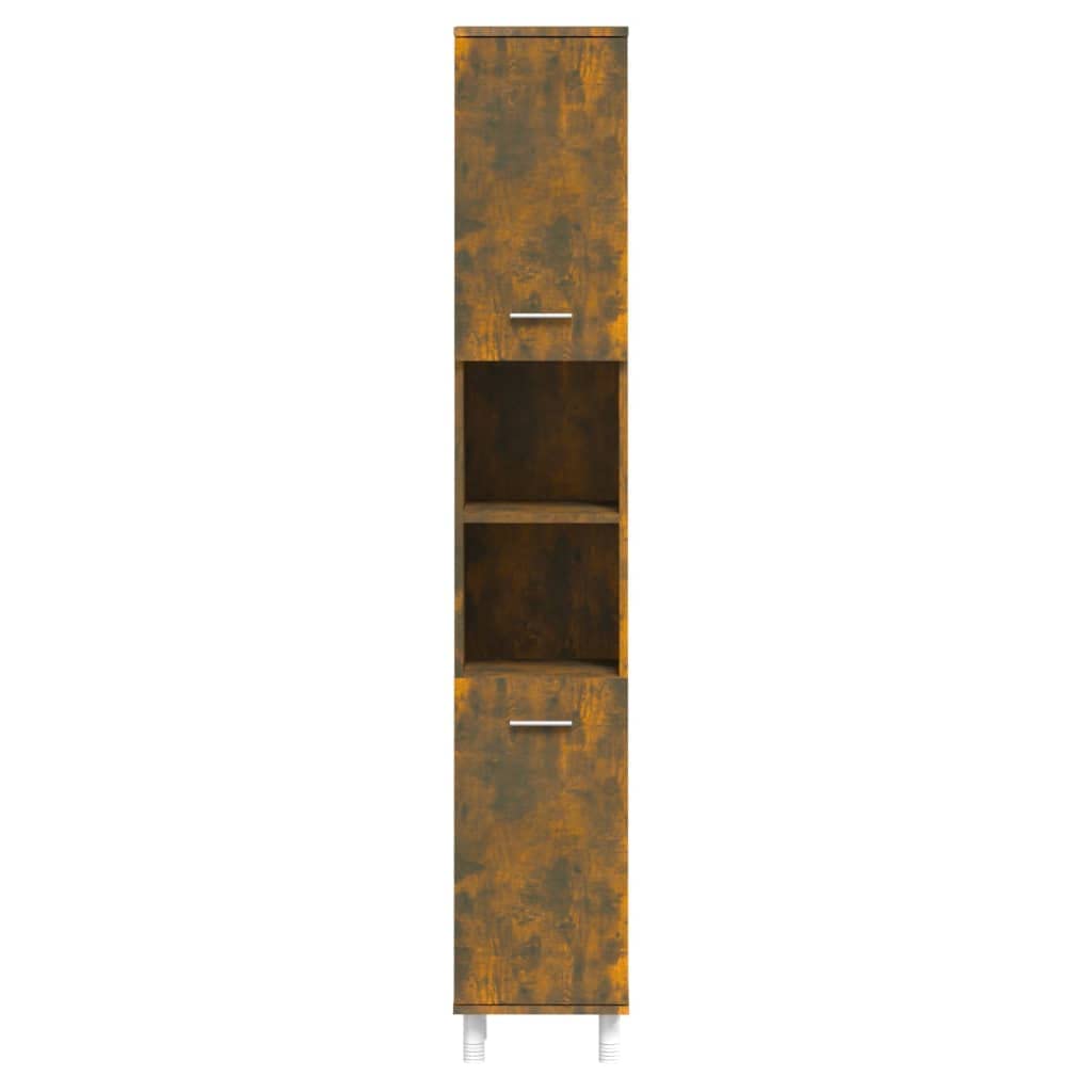 Generisch Badezimmerschrank，Badezimmer，moderner Badschrank zur vertikalen Aufbewahrung von Handtüchern，Kosmetik und Pflegeprodukten (Smokedoak)