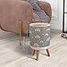 JBNJANKDAV Small Trash Can with Lid Rainbows Baby Scandinavian Baby Boho Cute Rainbows Grey Nursery Garbage Bin Pet Proof Waste Basket for Kitchen Bathroom Office Bedroom Decorative 1.8 Gallon