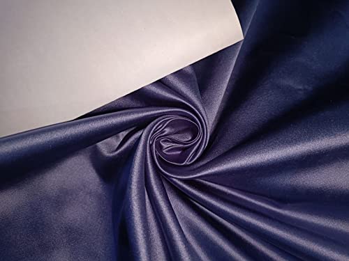 Tissu 100 % soie néerlandaise réversible bleu marine drapé lourd 66 momme largeur 137