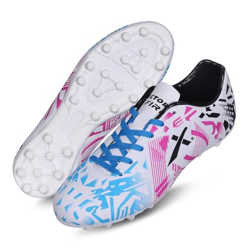 Image of Vector X Fire Soccer Football Shoes Studs with Synthetic Leather Fully Embossed Upper Sports Footwear|Comfortable Lightweight|TPU Sole Double Colour Premoulded Heel Shoe for Adult, Men & Boys