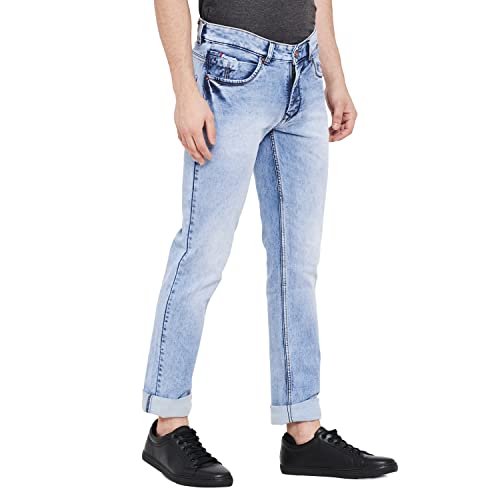 Image of Duke Men's Slim Jeans (SDD5082 L.Blue 30