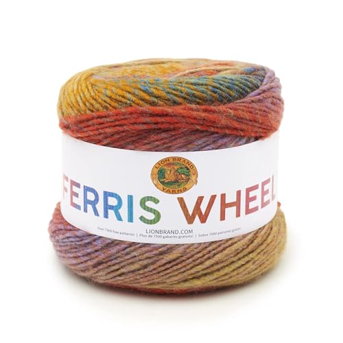 Image of Lion Brand Yarn, Ferris Wheel Crochet Yarn, Buttercup, Multicolor, 1 Pack
