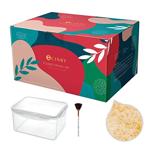 Zcinby Silica Gel Flower Drying Crystals desiccant with sealed container and brush Reusable Color Indicating- 5 LBS