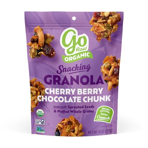 Go Raw Cherry Berry Chocolate Chunk Snacking Granola, 8oz Pouch