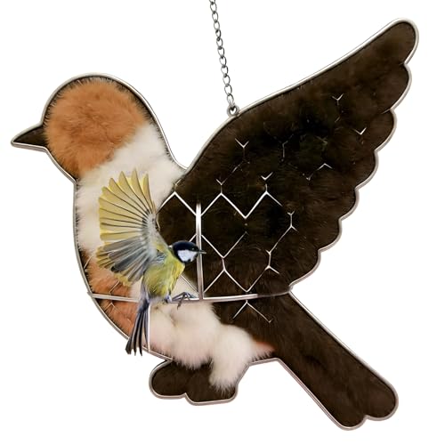Zupfherz für Vögel Nistkasten für Vögel für Draußen Wetterfest Nistmaterial für Nistkasten Rotkehlchen Handgefertigt und Nachfüllbar Nistherz Winterschutz Häuschen für Garten Balkon im Frühling
