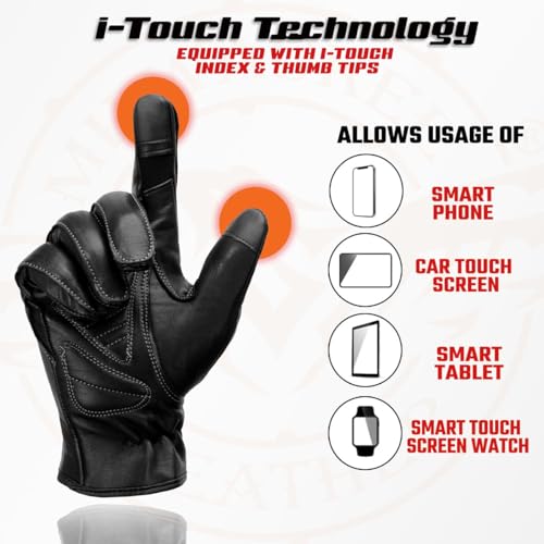 Image of Milwaukee Leather Women's Leather Lightweight Motorcycle Lined Driving Hand Gloves - X-Small