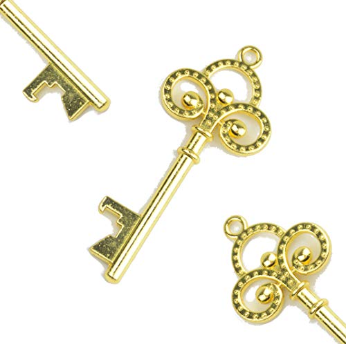 50pcs Vintage Skeleton Key Bottle Openers Beer Partners Place Card Keys Wedding Party Favor For Anniversary Graduation Party Antique Gold