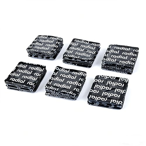 Image of Radial Tire Patch, 1.77 inch x 1.77 inch (45x45mm) 36 pcs, Extra Large Heavy Duty Round Patches, Repair Kit for Truck, Car, Tractor Inner Tires, Black with Blue Poly Backing