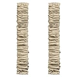 ELFCAB 2 Pcs Fabric Cord Cover & Chandelier Chain Cover Each 6 Feet Long, Easy to Install, Ideal for Chandeliers, Lighting, Wire, Cable Management and Hiding (Grey)