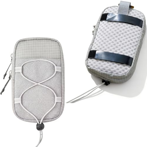 DraCra Backpack Shoulder Strap Pouch Attachment Add-on Backpack Straps Phone Purse Small Phone Bags Smartphone Pouch for iPhone Travel Laptop Backpacks Hiking Backpacks Military Tactical Pack