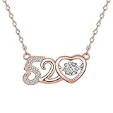 520 Necklace Delicate Cute Crystal Luck Choker Chain Dainty Wedding Jewelry Birthday Gift