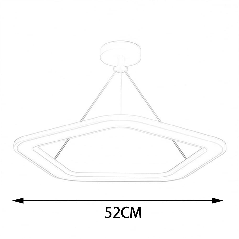 Lampada a Sospensione pentagonale Creativa in Metallo con Paralume in Acrilico con Apertura, Moderna Lampada a LED per Creare Atmosfera in Camera da Letto, lampade a Sospensione ad