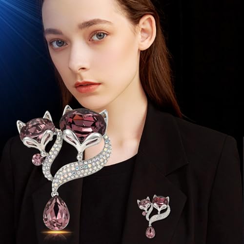 Image of Animal Brooch for Women Girls 18k Gold Plated Animal Brooch Pin Rhinestone Animal Brooch Lapel Pin Jewelry Thanksgiving Day Birthday Wedding Gifts for Mom Wife