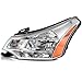OCPTY Headlight Assembly Pair Replacement For 2008-2011 for Ford Focus Chrome Housing Clear Lens Amber Reflector