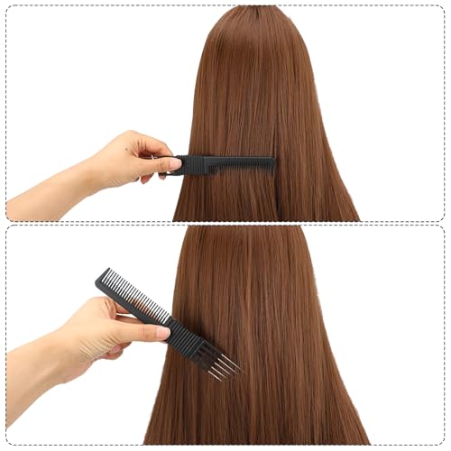 Peines metálicos para cabello rizado 2 piezas negro y azul miniatura 6