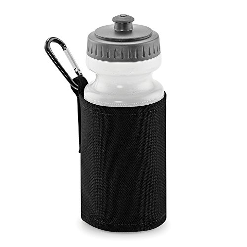 Quadra Water Bottle And Fabric Sleeve Holder (One Size) (Black)