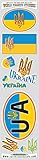 Car Chrome Decals STS-UA Ukraine10 Stickers Sticker Set Ukrainian Tryzub Flag Decals Bumper car auto Bike Laptop