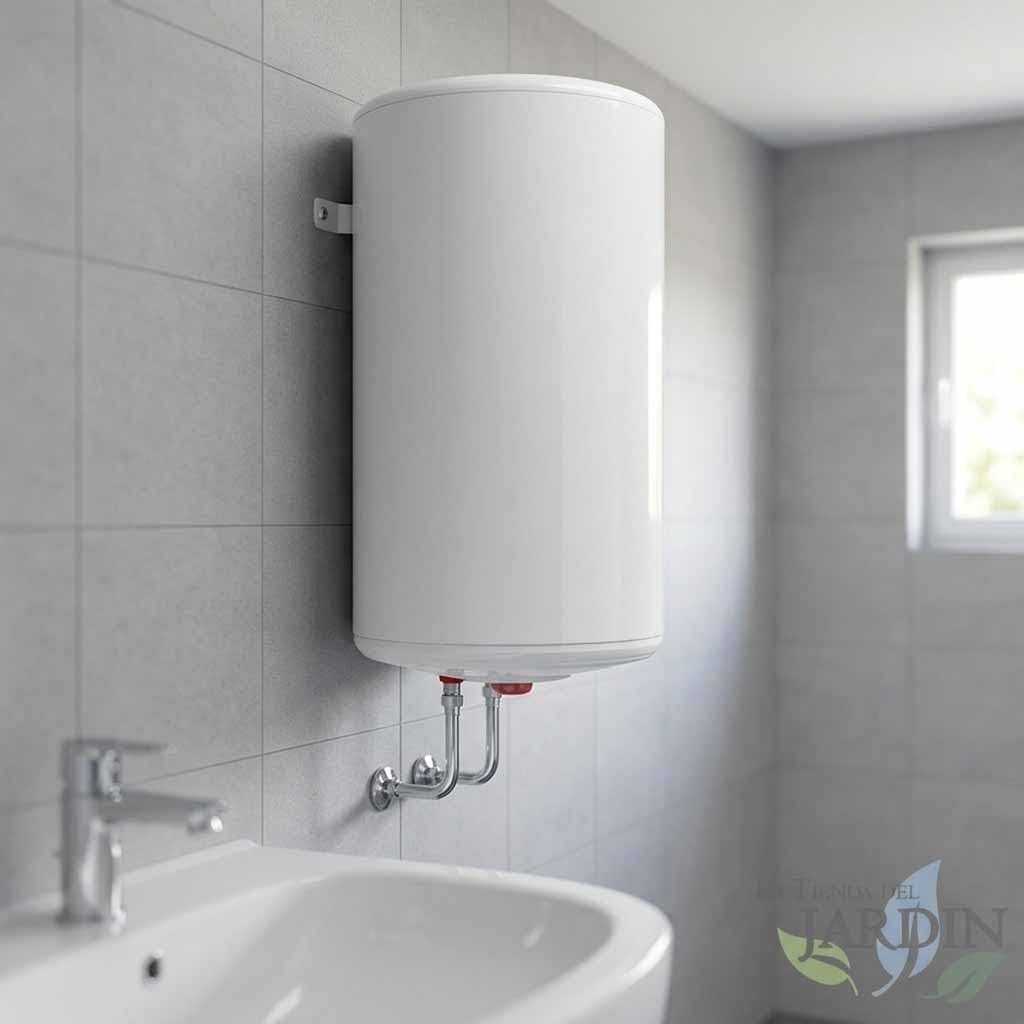 Suinga Termo Eléctrico | 50 Litros | Diseño Redondo Color Blanco | Calentador de Agua de Alta Eficiencia | Suministro de Agua Caliente para el Hogar | Compacto y Resistente