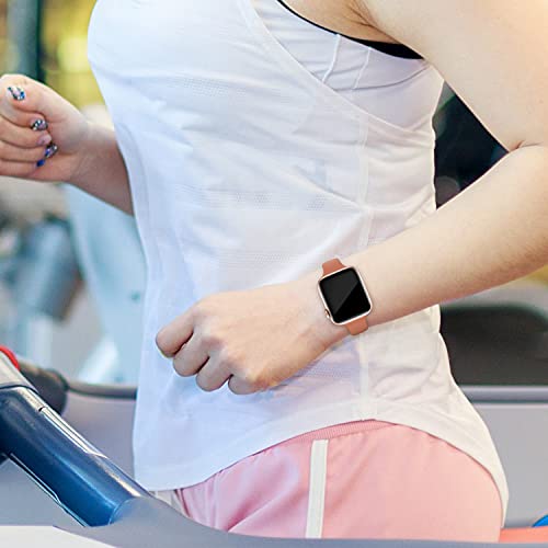 Image of Thin Slim Band Compatible with Apple Watch 38mm 40mm 41mm 42mm 44mm 45mm 46mm 49mm, Replacement Silicone Sport Strap for iWatch Series 11 /10 /9 /8 /7 /6 /5 /4 /3 /2 /1 Ultra SE Women Men, Brown
