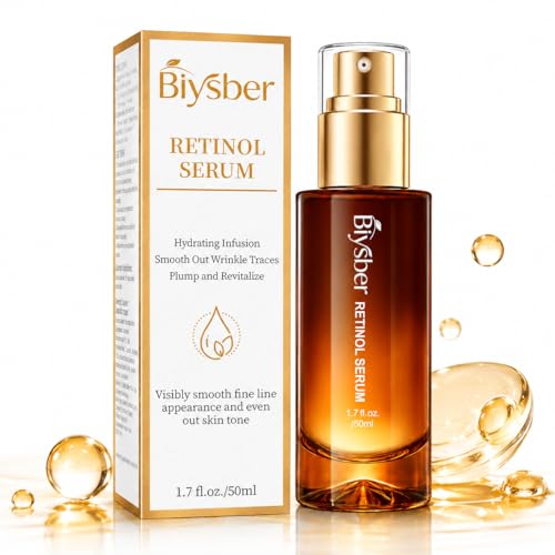 BIYSBER Retinol Collagen Serum for Face: Anti Aging & Anti Wrinkle Repair Peptide Serum with Boost...
