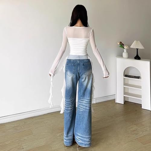 Image of ATORSE Women'S Y2K Long Sleeve T Shirt Classic Streetwear For Wedding Dating Gothic S White