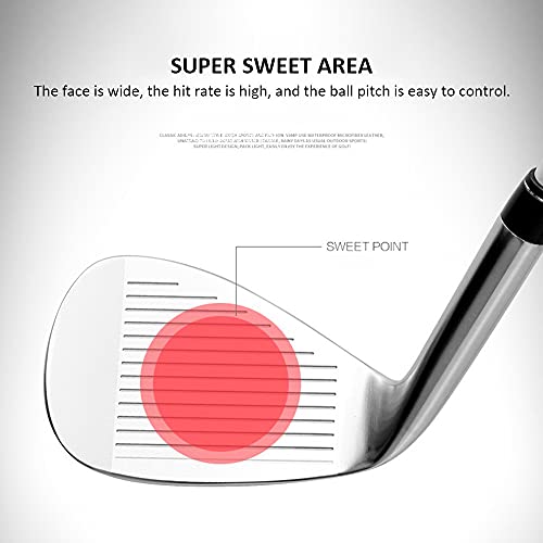Prawy kran piaskowy dla mężczyzn Stal nierdzewna High Loft Golf Club Beveled Edge Wide Sole Anti-Dig Grip Smooth Glide Trwała odporna na korozję konstrukcja Łatwe uruchamianie Precyzyjne zielone stero