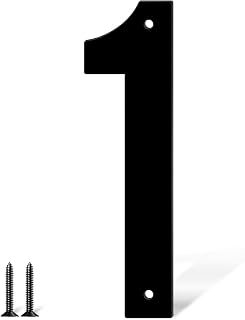 3 Inch Stainless Steel Metal House Numbers, Door Numbers and Letters, Black Modern House Numbers, Mailbox Numbers and House Numbers for Outside, Address Numbers for House Apartment(1)