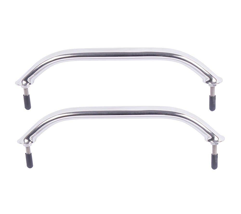 BOOMSTART Marine Griff, Edelstahl Boots Haltegriff Griff, Bootshandlauf für Lukendeck, Ovaler Griff Handlauf Mehrzweck-Hardware, für Wohnmobile, Boote, Yachten, 12 Zoll (300mm)