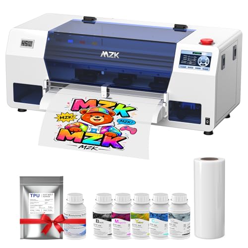 Image of MZK A3 DTF Printer with i3200 HD Printhead,Smart Timed Cleaning,3X Speed VS L1800 DTF Printer Machine, Ink Anti-Clog Design, 5 inch LED Touchscreen + Dual Ink Level Alert,Gift Ink 2 Years