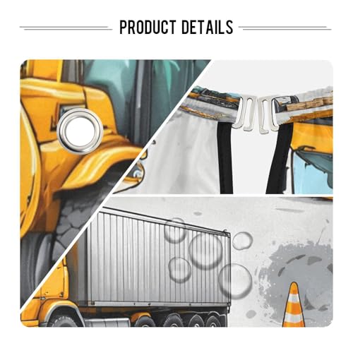Capa de barbería impermeable para hombres con diseño de vehículos de construcción miniatura 4
