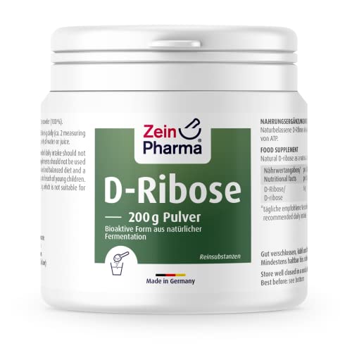 ZeinPharma D-Ribose en poudre • 200 g (alimentation pour 1 mois) • favorise la formation d'ATP • Fabriqué en Allemagne Cover
