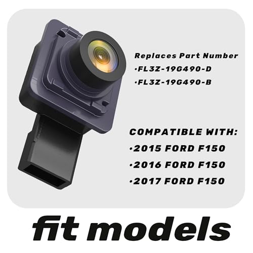 Image of Anpher Rear View 170 HD Night Vision Backup Camera Compatible with 2015-2017 Ford F-150...Replaces Part Number:FL3Z-19G490-D, FL3Z-19G490-B