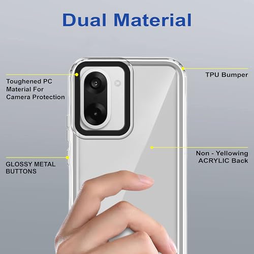 Image of Zapcase Back Case Cover for OnePlus Nord CE 5 | Compatible for OnePlus Nord CE 5 Back Cover | Case Cover with Camera Protection | (TPU + PC | Transparent)