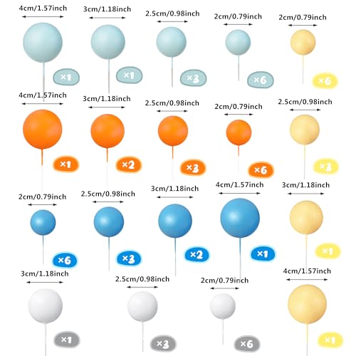 56 PCS Ball Cake Picks