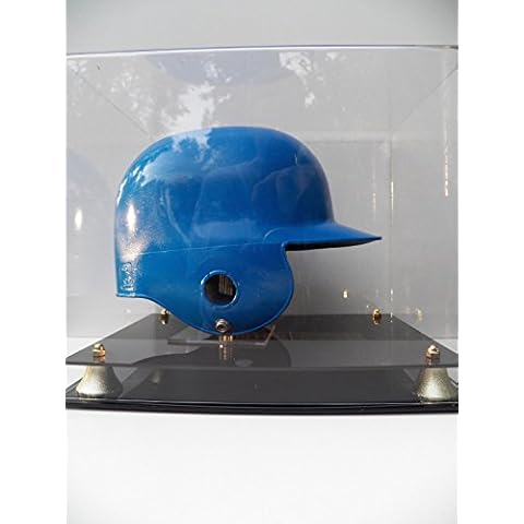 Baseball Batting Helmet Display Case with Two Tier Base and Stand Cover