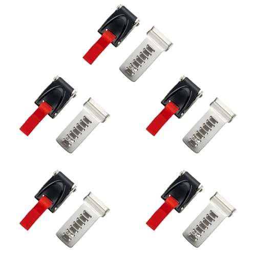 Cascos de motocicleta de acero inoxidable y ABS con hebilla de 7 secciones