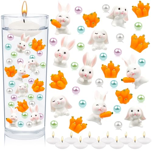 Larber 10136 Pcs Décoration de Remplissage de Vase de Pâques Remplissage de Bougie Flottante pour Vase de Pâques Vases de Fête Décoration de Table pour la Maison