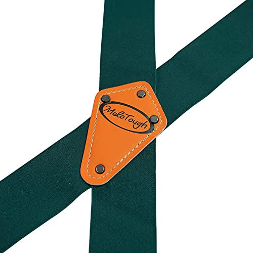 Image of MELOTOUGH Men's Suspender 2 inch Wide Partial Elastic Strap for Jeans Pants