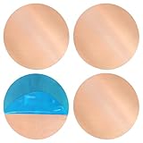 4 Pcs 99.9%+ Pure Round Copper Sheet, Bird Bath Purification Disk, Diameter 4'', 24 Gauge(0.5mm) Thickness, No Scratches, Film Attached Round Copper Plates