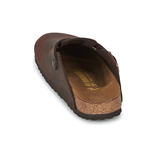 BIRKENSTOCK Classic Boston Leder 860133, Clogs, Braun (Habana 5326), 40 EU (7 UK)