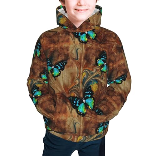 Vintage Flower Kid Hoodies Boys Sweatshirts Girls Pullover with Pocket3