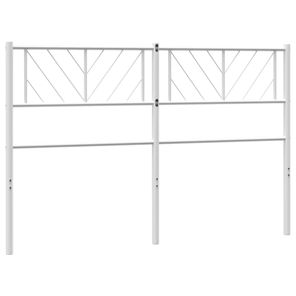 vidaXL Cabecero de Repuesto de Metal Blanco 135 cm