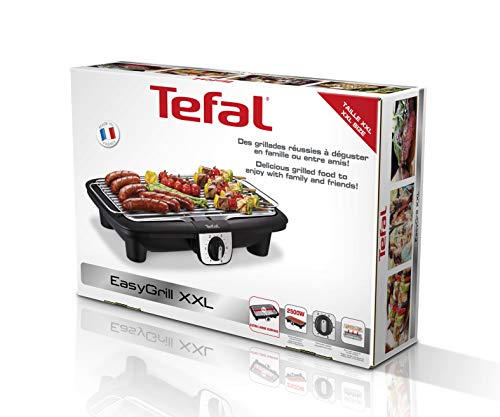 Tefal BG920812 Elektrogrill Easy Grill XXL Bbq auf Tisch Thermostat 5 Temperaturen, für bis zu 10 Personen, 2500 W