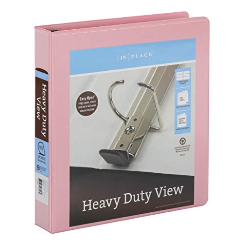 [in]Place Heavy-Duty View 3-Ring Binder, 1 1/2