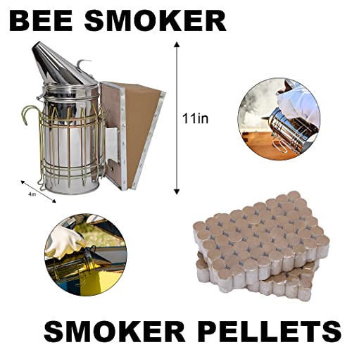 Maybee SHAK1 Beehive Starter Kit 8-Frame Bee Boxes And Frames Starter Kit Wax Coated Bee Hives And Supplies Starter Kit Including Beekeepig Tools Kit thumb #3