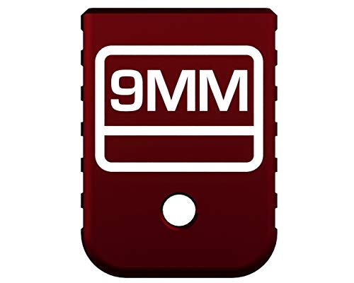 Rowe Tactical Magazine Base Plate for Glock Gen 1-5 - Red (Straight Serrations) Glock 9MM Graphic - Fits 9mm .40 Cal .357 Sig 45 Gap