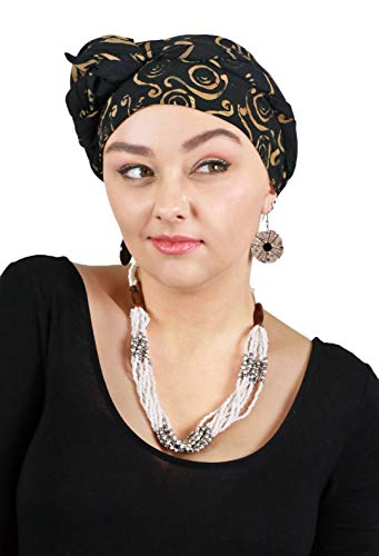 Hats Scarves & More Headscarf Head Wrap for Women Chemo Headwear Cancer Scarf Head Covering Bali Batik 15 x 60 Inches2