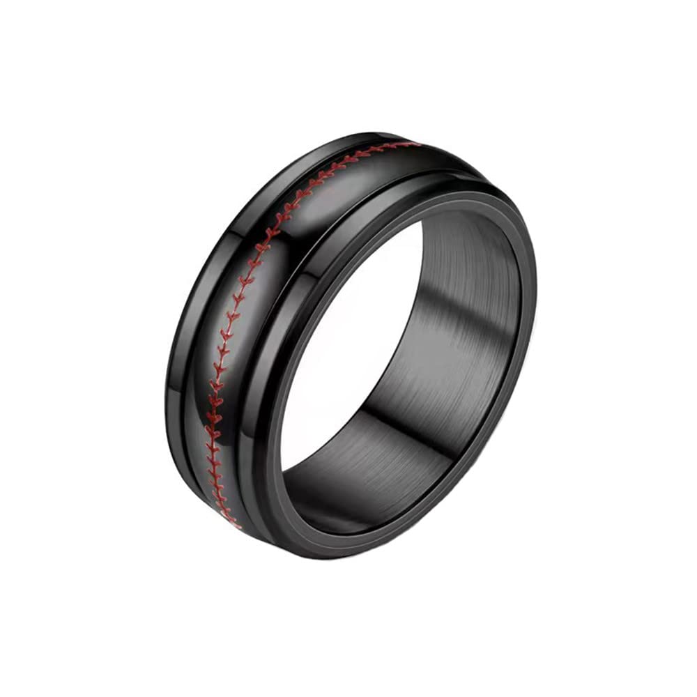 PAMTIER Unisex Spinner Unique NBA Basketball Baseball Rugby Soccer Ring