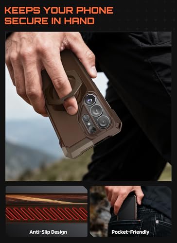 Image of SUPCASE for Samsung Galaxy S26 Ultra Case with Kickstand (Unicorn Beetle Grip), [Wireless Charging Compatible] [Military-Grade Protection] Heavy-Duty Magnetic Phone Case for S26 Ultra 6.9 Inch, Brown